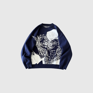 Inosuke Navy Knit Sweater