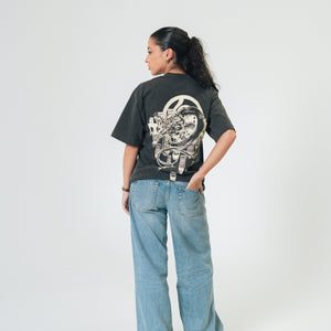 Curse User Washed Black Tee