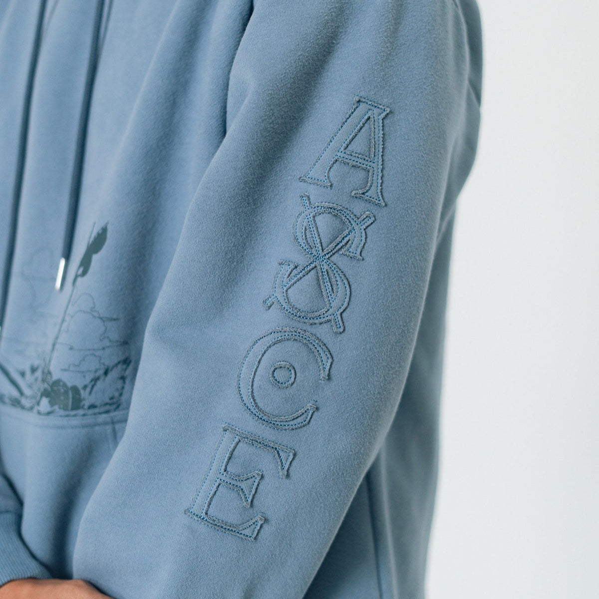 Fire Fist Washed Blue Hoodie