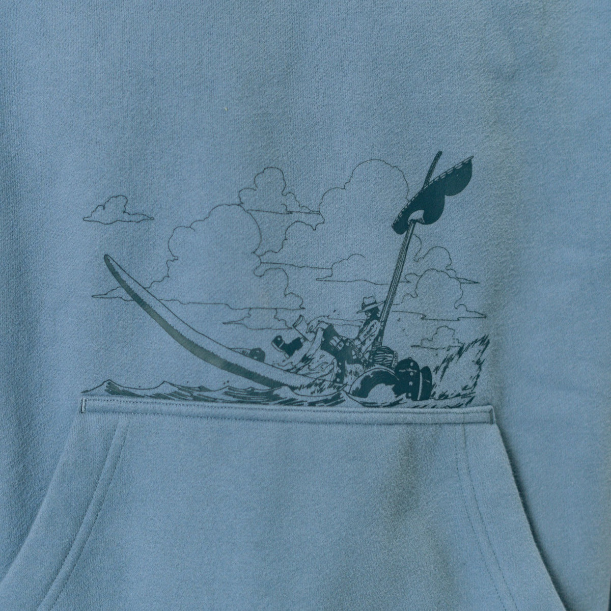 Fire Fist Washed Blue Hoodie