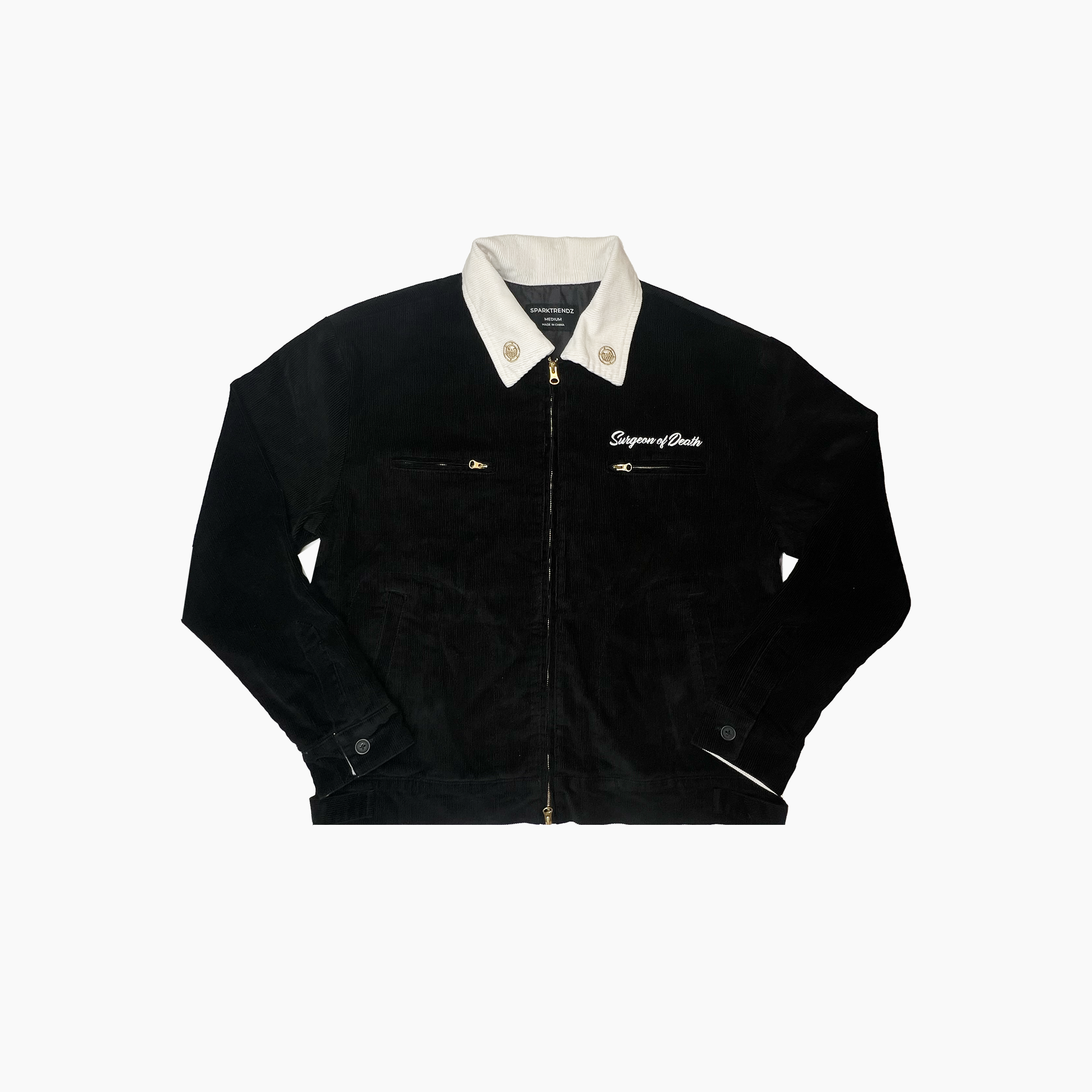 【完売品✨】LAST NEST CORDUROY EMBLEM JACKET Law Corduroy Jacket - SparkTrendz