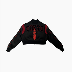 Control Devil Cropped Varsity Jacket