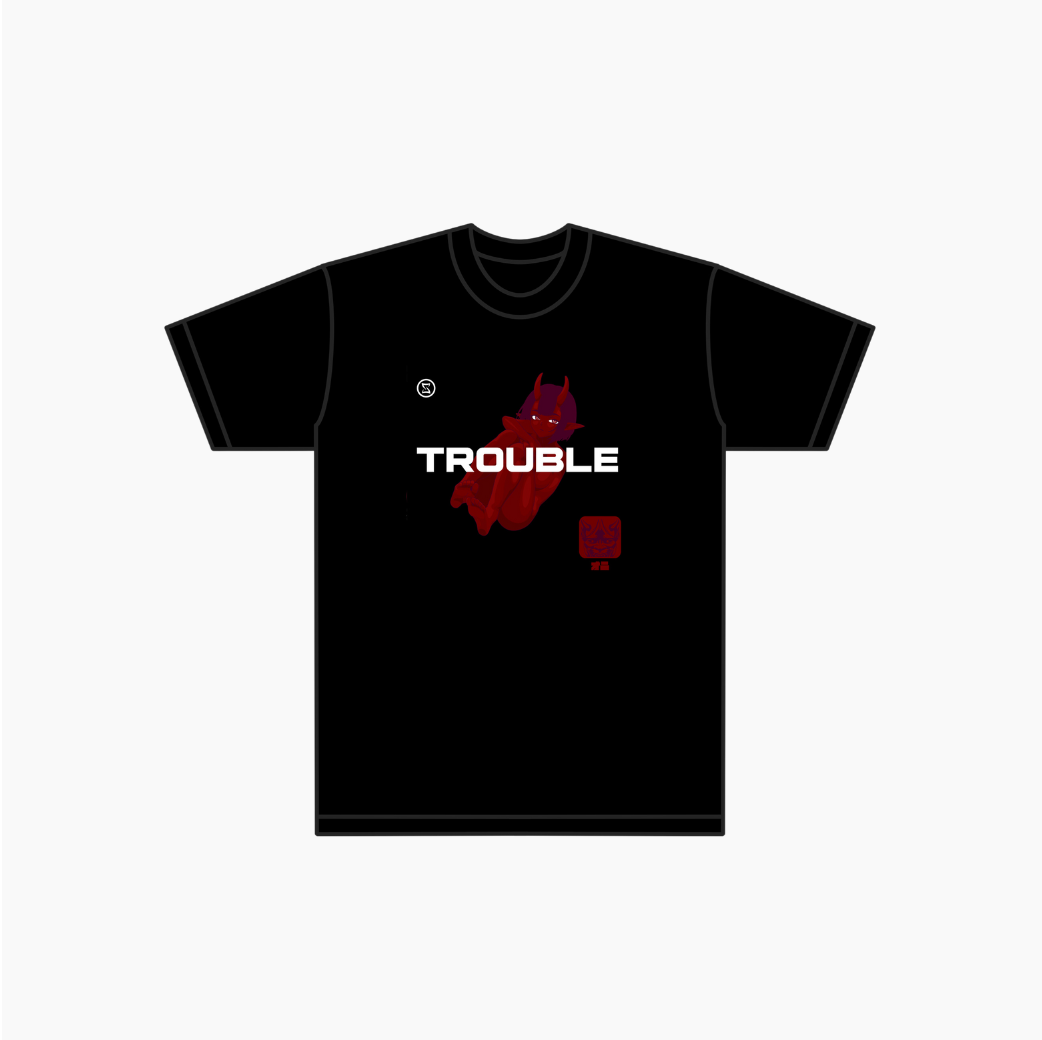 Trouble Black Tee