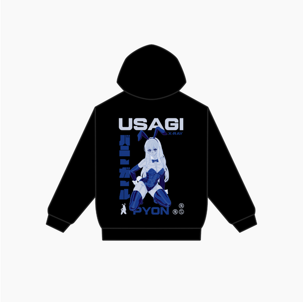 Usagi Black Hoodie - SparkTrendz