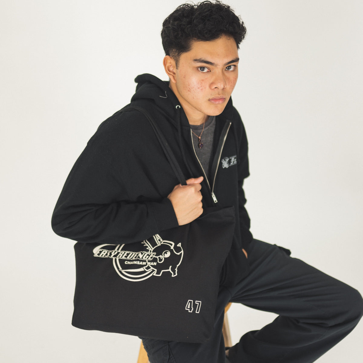 Devil Dog Black Tote Bag