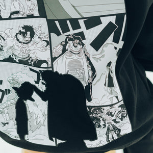 Straw Hat Black Hoodie